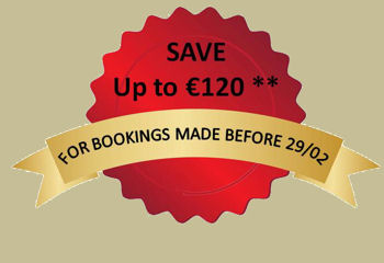 SAVE up to �120 - on tours booked before 2902/01