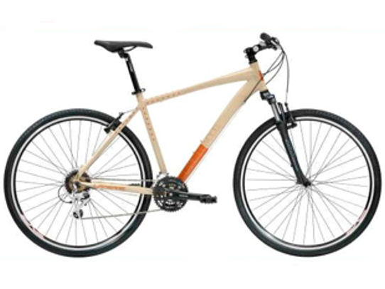 View of an hybrid bike View of an hybrid bike