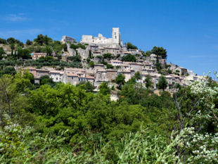 A view up to the hill-top village of Lacoste.