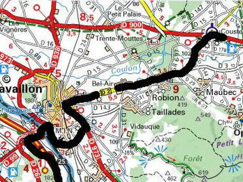 Provence cycling holidays - Directions from the Motorway exit at Cavaillon to us in Coustellet.