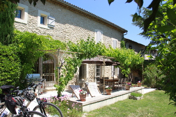 Cycling in Provence - Our 17th century built farmhouse B&B - from white Gordes stone.