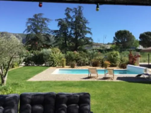 Provence cycling tours - View from the terrace of the self-catering Villa in Taillades.