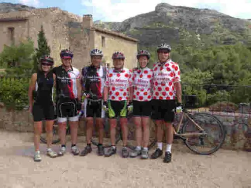Our Provence Cycling Holidays' cyclists in Taillades, Provence, France.