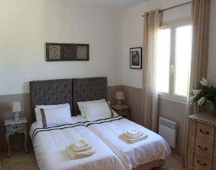 View of the 2-single-bed bedroom - Cavaillon - in the new Villa in Taillades.