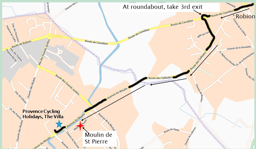 Map of Taillades.